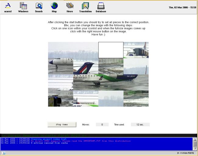ACARSd GUI aircraft puzzle