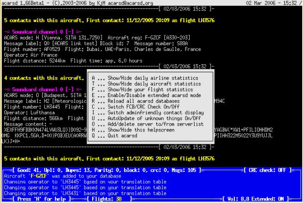 ACARSd Linux help overlay